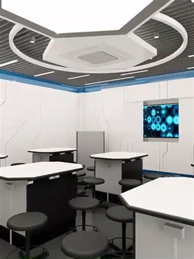 🌿✨ ถ้าห้องเรียนวิทยาศาสตร์ไม่ได้มีแค่ “โต๊ะทดลอง” แต่เป็นพื้นที่ที่ชวนให้ตั้งคำถาม ค้นคว้า และอยากลงมือทำทุกครั้งที่ก้าวเข้าไป 🔬🧪 การออกแบบห้องเรียนให้ดูโปร่ง สว่าง ทันสมัย โทนสีขาว-ฟ้าช่วยสร้างบรรยากาศผ่อนคลาย ลดความตึงเครียดระหว่างการเรียนปฏิบัติการ ผสานกับการจัดวางอุปกรณ์อย่างเป็นระบบ ทั้งตู้ดูดควัน ตู้เก็บสารเคมี และอุปกรณ์ความปลอดภัยที่พร้อมใช้งาน 📐💡 เบื้องหลังความสวยงาม คือการออกแบบที่คำนึงถึงมาตรฐาน ความปลอดภัย และการใช้งานจริง เพื่อให้ทุกการทดลองเป็นไปอย่างมั่นใจ รองรับการเรียนรู้ใน