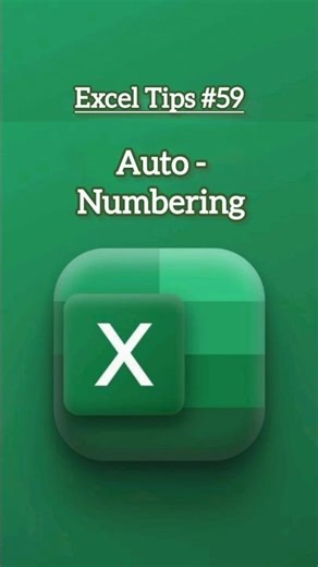 Auto - Numbering in Excel | In a Second |