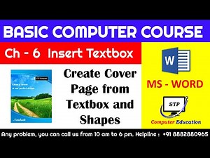 Ms word Chapter - 6 Insert Text box Create Cover Page Complete Basic Computer Course in Hindi