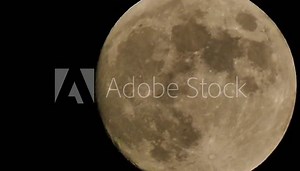 full moon 4k video, close-up full moon in the sky, very clear shot