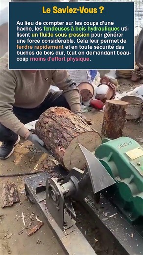 Cette machine fend des bûches en quelques secondes… sans le moindre coup de hache. 🪵