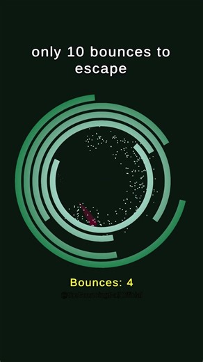 Only 10 bounces to escape! #shorts #digitalart #satisfying #asmr #bounce #challenge