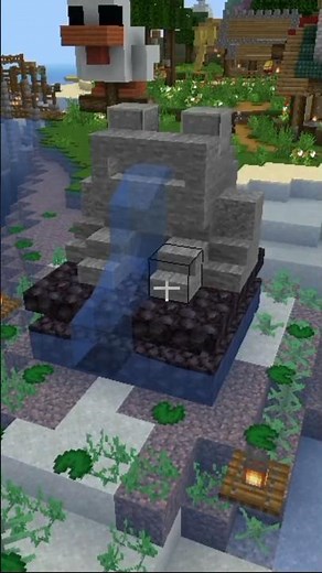 frog 🐸 fountain minecraft build hack