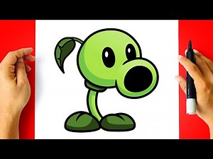 How to DRAW PEASHOOTER FNF - Friday Night Funkin - Plants vs Zombies