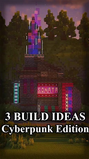 3 Build Ideas for YOUR Minecraft World - Cyberpunk Edition