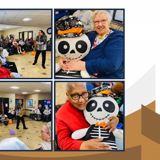 Our Echelon Care and Rehab Center community had a spooktacular time at our Halloween Party, complete with festive costumes, sweet treats, and live music from our favorite saxophonist, Ron Bass! 🎷🎃 Residents and staff danced, laughed, and celebrated together, filling the day with joy and Halloween spirit. A special shoutout to all the staff members who dressed up and made the event even more fun and memorable! 👻🧡 #EchelonCareAndRehab #HalloweenParty #LiveMusic #ResidentLife #TeamSpirit #Commu