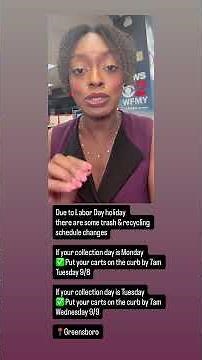 Labor Day holiday trash & recycling reminders