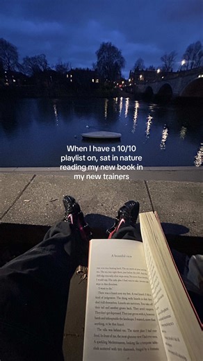 Ultimate flow state #flowstate #reading #coffee #playlist #sneakers