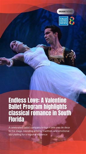 Calle Ocho News on Instagram: "Endless Love: A Valentine Ballet Program highlights classical romance in South Florida 📰 Read more at https://calleochonews.com/endless-love-a-valentine-ballet-program/ Amor Eterno: Un programa de ballet para San Valentín destaca el romance clásico en el sur de Florida 📰 Lea más en https://calleochonews.com/es/amor-eterno-un-programa-de-ballet/ @cubanclassicalballetofmiami #MiamiDadeArts #SouthFloridaCulture #ClassicalBallet #CulturalEducation #PerformingArts #Ba