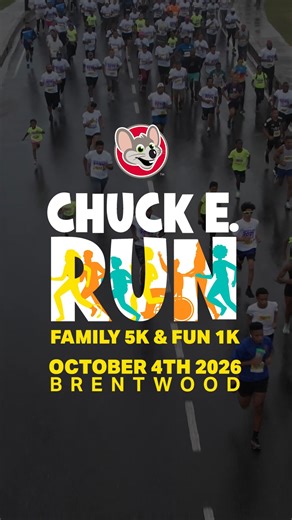 SAVE THE DATE!📆 The 2026 Chuck E. Run is happening at Brentwood Chaguanas! October 4th! Get your running shoes ready!🏃‍♀️🏃 | Chuck E. Cheese Trinidad & Tobago