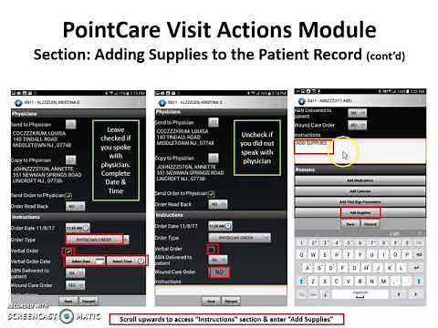 PointCare Add Supplies & Order Supplies