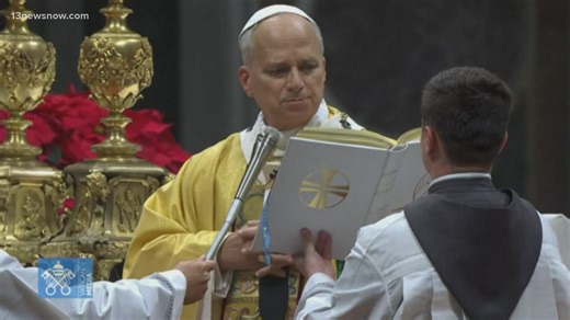 First American pope leads Christmas Eve Mass at St. Peter's Basilica
