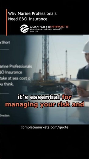 Why Marine Professionals Need E&O Insurance