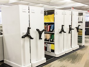 Mechanical Assist Mobile Shelving | High-Density Storage