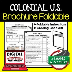 13 Colonies Activity, 13 Colonies Foldable