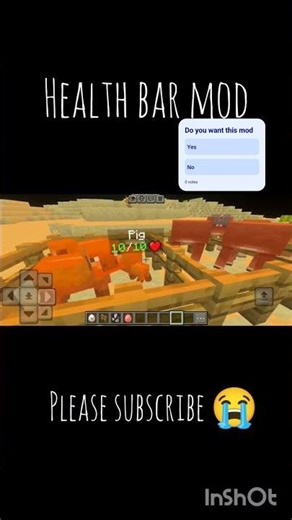 health bar mod for Minecraft