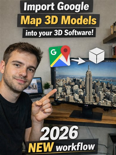 Import Google map 3d models into your 3d software | 2026 NEW workflow I You want Full Video- Subscribe to our youtube channel #archilover #architect #architecture #student #archhues