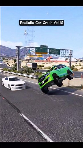 High Speed Realistic Car Crash Vol. 45 💥🚗 | GTA 5 Shorts
