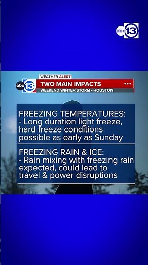 ABC13 Weather Alert starts Saturday for freezing rain