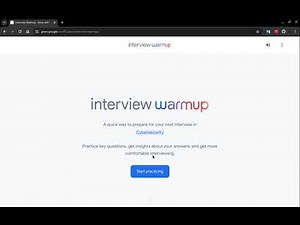 Using Google's new Interview Warmup tool