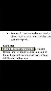 Gendered Globalization & World System Theory Globalization of Capitalism #education #shortvideos