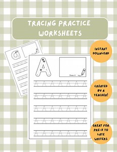 Alphabet Tracing Worksheets | A-Z Handwriting Practice (PDF Download) - Etsy Australia