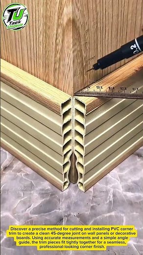 Perfect 45° Corner Trim Installation | Smart PVC Edge Finishing Technique