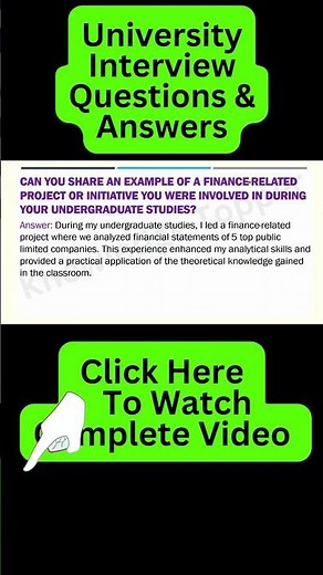 University Interview Questions and Answers - Pass Your University Admission Interview