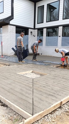 3.5K views · 22 reactions | Wood Plank Stamped Patio 蝹直#concrete #construction #reels | Rathburn Contracting | Facebook