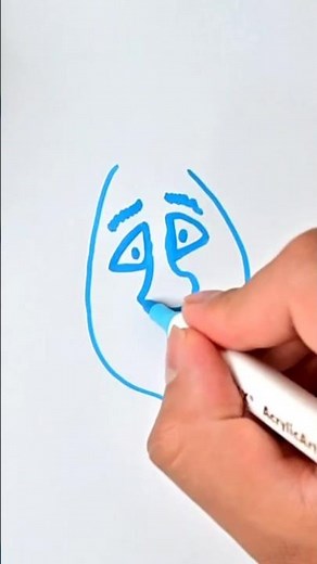 Scared character caricature #drawing #art #shorts