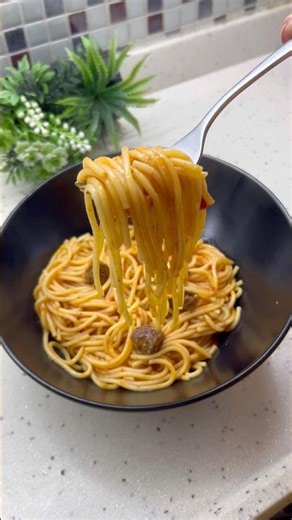 🍝 Misket Köfteli Spaghetti | Spaghetti with Meatballs