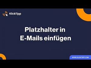 Platzhalter in E-Mails einfügen