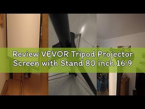 Review VEVOR Tripod Projector Screen with Stand 80 inch 16:9 4K HD Projection Screen Stand Wrinkle-F