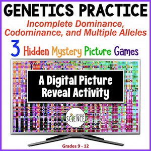 Incomplete Dominance Codominance Multiple Alleles Hidden Picture Games
