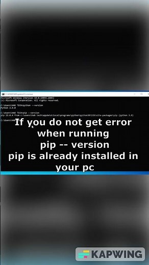 How to install Python PIP on Windows 10