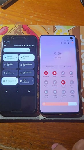 Android 12 notification panel on Pixel vs Samsung! #shorts