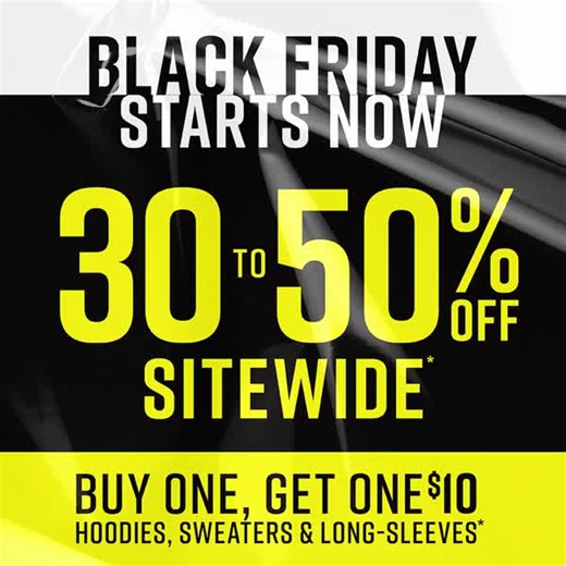 Black Friday starts now ‼️ https://hottopic.me/3XptsRZ ONLINE 💻 🔘 30-50% OFF SITEWIDE 🔘 BOGO $10 HOODIES, SWEATERS, LONG-SLEEVES* *Restrictions apply. See link for details: https://hottopic.me/3hVYZKY | Hot Topic