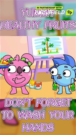 Let's eat healthy yummy fruits 🍎 But we need to wash our hands first 🤲🫧 #forkids