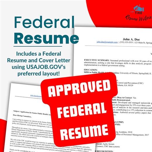 Expert Federal Resume Writing Service: USAJOBS Resume & Cover Letter - Etsy