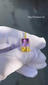 3.7K views · 73 reactions | Glitch in the Matrix … Pixel cut Ametrine set in Gold with Yellow Diamonds @thecrowncollection | The Crown Collection | Facebook