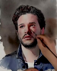 Watercolor portrait process 인물수채화 과정 | J.hunsung