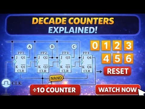 Decade Counter | Mod-10 Counter Using NAND Gate | Digital Electronics