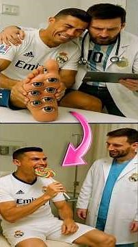 WHY? Ronaldo grew eyes on his leg's😱 WHY? Messi Giving Lollipop🤩