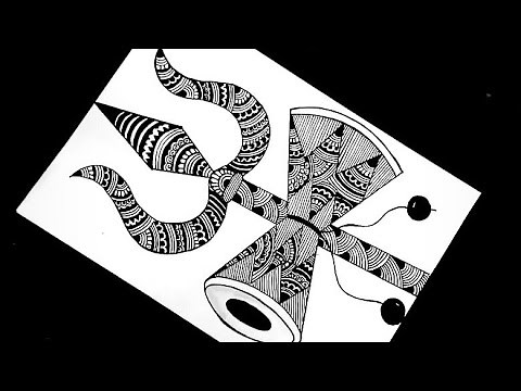 How to Draw Lord Shiva Trishul Mandala Art | Trishul Step By Step Tutorial | Zentangle | Doodle Art