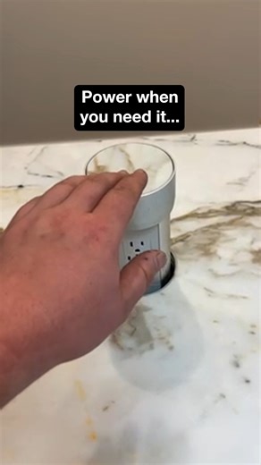 Would you add this to your smart kitchen? Michael needed an ideal solution for this kitchen where aesthetics and accessibility were both priorities. Fortunately, Docking Drawer offers pop-up outlets that combine style and functionality with the convenience of on-demand power! Hidden until needed 👀 Who else wants this in their home? #kitchenorganization #kitchenhacks #kitchentech #smartkitchen | Docking Drawer