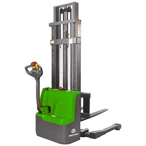 [Hot Item] Electric Straddle Stacker 1ton Pallet Stacker with Straddle Leg Adjust Fork