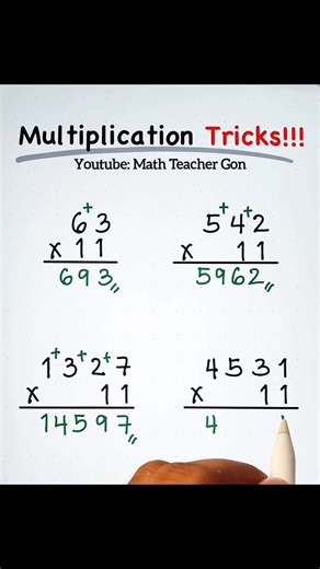 Multiplication Trick by 11 & Square Root! #mathtricks #education #sharingiscaring #fbreel #CSEReview #civilservicereview | Ako si Teacher Gon