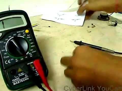 Testing electronic components with a multimeter