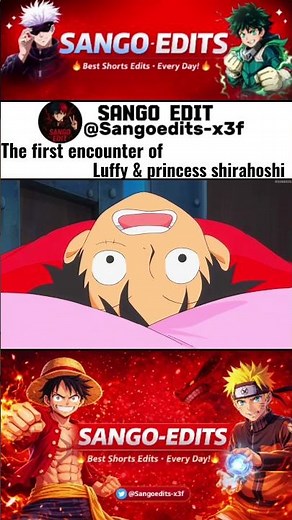 The first encounter of Luffy & princess shirahoshi 😅😅#luffy #shirahoshi #fishmanisland#anime