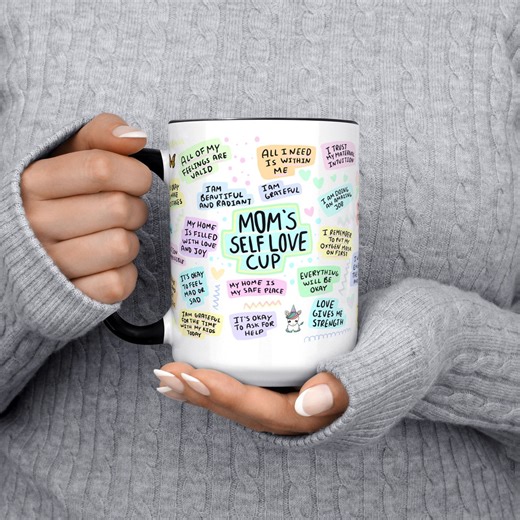 Mom's Self Love Coffee Mug, Positive Affirmations, Christmas Gift, Mother's Day - Etsy